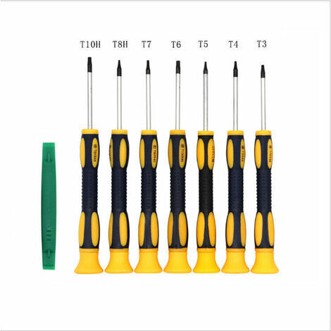 12 Pieces Torx Screwdriver Set with T3 T4 T5 T6 T7 T8 T10 Star Screwdriver, Stainless Steel Tweezers and Slotted Screwdrivers PS4 Repair