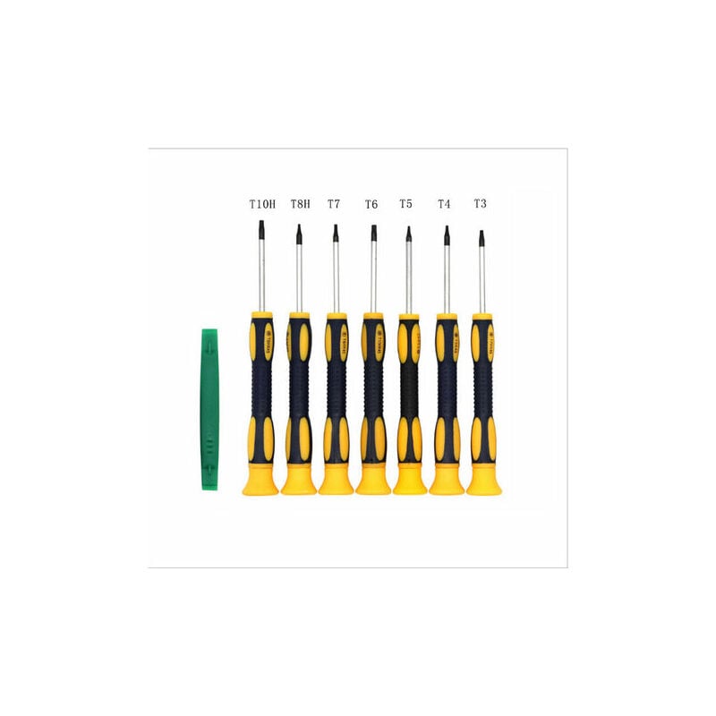 12 Pièces tournevis Torx avec tournevis T3 T4 T5 T6 T7 T8 T10 Star, pinces à épiler en acier inoxydable et tournevis à fentes Réparation ps4