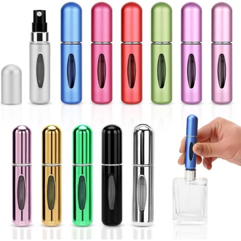 12 Pièces Vaporisateur Parfum Rechargeable, 5ml Fon Parfum Vide, pour Voyage, Dépements, Sac à Main