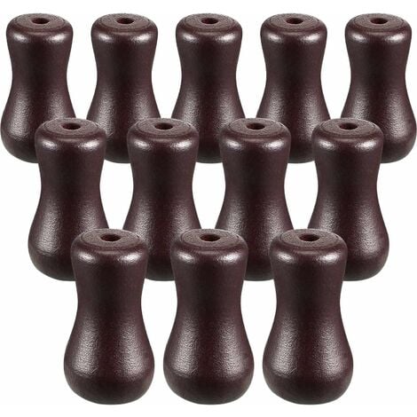 PESCE 12 Pieces Wood Cord Tassel Window Blind Wood Cord Tassels, Knobs Cord, Drops Pull End for Blinds or Shades -Brown