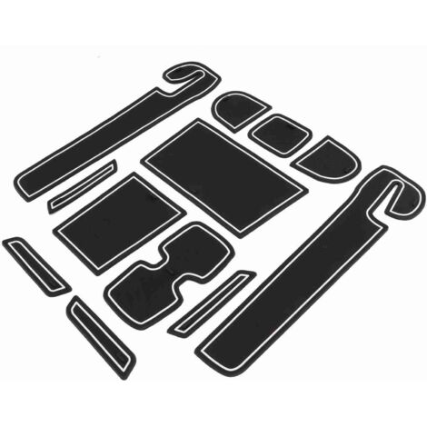 【12 pièces】Tapis de protection PVC Noir et Blanc pour console centrale Suzuki Swift 2018‑2020  Ensemble complet anti‑dérapage