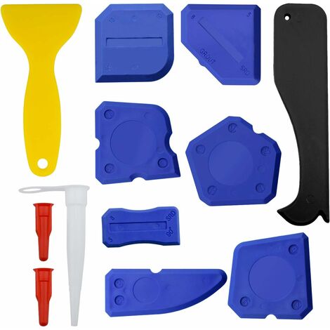 12 piezas de herramientas de calafateo de silicona Kit de herramientas de sellado de alisador de juntas, herramienta de extracción de juntas para baño de cocina