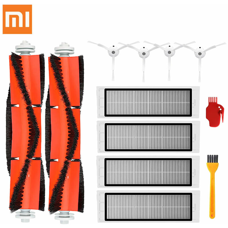 

12 piezas Xiaomi Mi Robot aspiradora piezas de repuesto filtros de cepillo principal accesorios de cepillos laterales Kit de accesorios de aspiradora