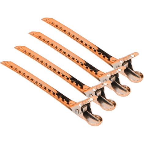 12 pinces à cheveux bec de canard, grande ouverture, forte adhérence, durables et pratiques pour coiffures, couleur rose doré