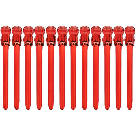 12 pinces à cheveux en acier inoxydable, clips canard pour coiffure et stylisme