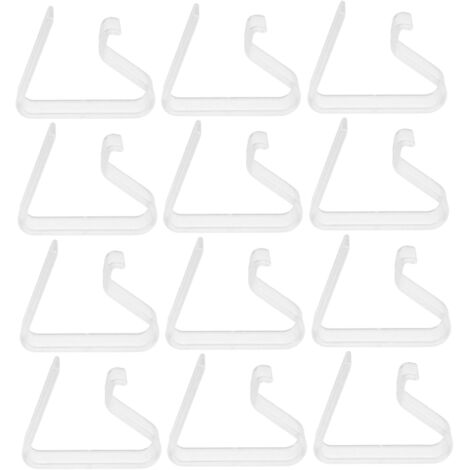 12 pinces nappe transparentes grand modèle – anti-vent – tables plein air – repas extérieur – plastique résistant