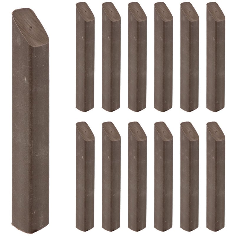 Oxeo - 12 piquets marron - longueur 25cm - Pour bordurette de jardin Semi rigide marron