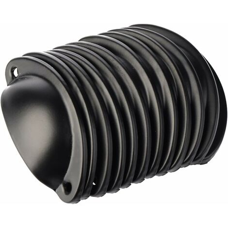 12 poignées de coquille vintage pour armoire à tiroirs de cuisine, boutons de porte d'armoire rétro en fer incurvé 8,2 cm x 3,5 cm noir KAEJYIUT