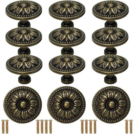 12 pomelli vintage per cassetti con viti, maniglie per armadietti da cucina, pomelli per porte e armadietti, per cassettiere, armadietti, guardaroba