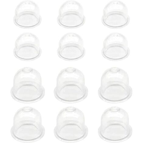 12 pompe a palloncino primer bianche da 19 mm, 22 mm, coppa dell'olio per carburatore, tappo di accensione, pompa del carburante per tosaerba