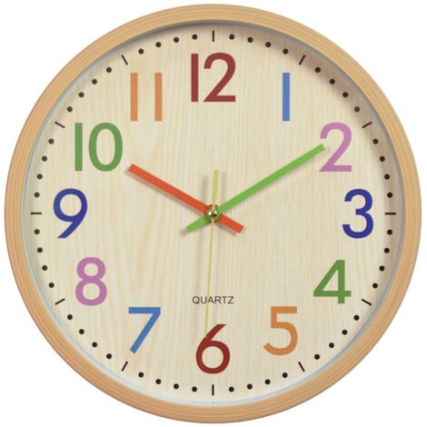 12 Pouces 30cm Grain De Bambou En Plastique Horloge Murale Horloge  Quartz Chambre Salon Horloge Murale