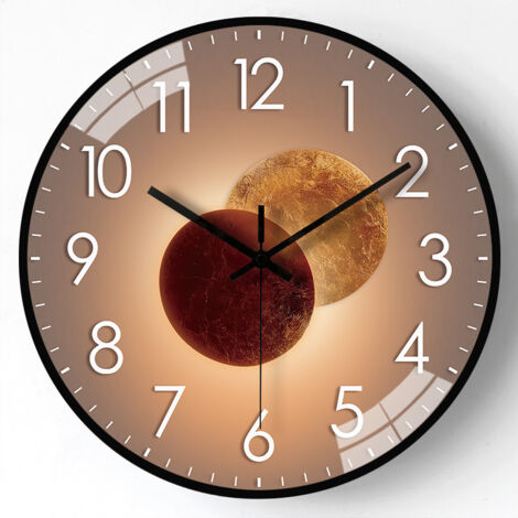 12 Pouces Horloges Murales Silencieuse de Salon Cuisine Modernes Design Pendules Murales 30cm Horloge à Quartz Suspendue Horloge Murale (Vénus Or)