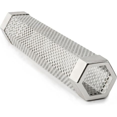 12 '' Premium Pellet Smoker Tube en Acier Inoxydable Hexagonal Barbecue Générateur de Fumée 5 Heures de Fumée Billable pour Ajouter Une Saveur Extra-Fumée pour Tous Les Aliments Grillés-Fei Yu