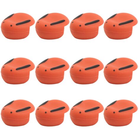 12 Protections d'angle en forme de lapin pour meubles, sécurité enfant, coins arrondis orange