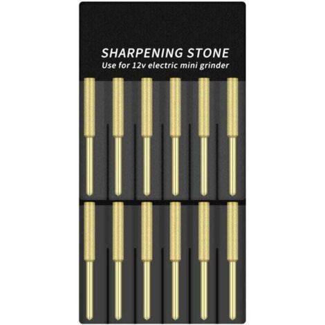12 punte da trapano per affilatura diamantate placcate in titanio per motosega elettrica, elevata durezza 4,0 mm, 4,8 mm, 5,0 mm