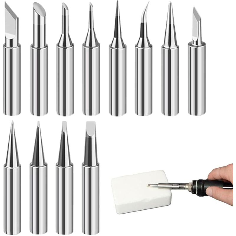 12 punte per saldatore da 900 m per stazioni di saldatura - Punte di ricambio per saldatore per apparecchiature e accessori per saldatura