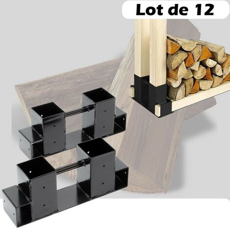 12 Range-Bûches, Supports En Métal, Pour Rangement Du Bois De Chauffage