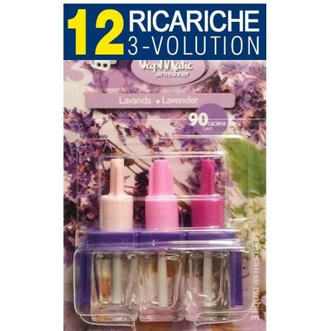 MM_UNVERIFIED_BRAND 12 RICARICHE 3VOLUTION LAVANDA COMPATIBILE CON AMBIPUR BASE ELETTIRCA DIFFUSORE TRIPLO PROFUMO