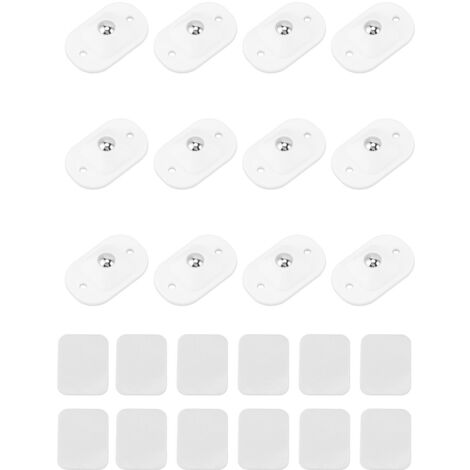 12 Roulettes Adhésives Miniatures Pivotantes en Acier Inoxydable - 12PCS Roues Universelles Rotatives 360° avec Colle Blanche