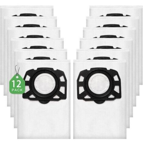 12 sacs d'aspirateur KFI 357 pour Kärcher WD2Plus/WD3/KWD1 /KWD2/KWD3/MV3/WD3.200-WD3.800M/SE4001/SE4002 Aspirateur, remplace 2.863-314.0