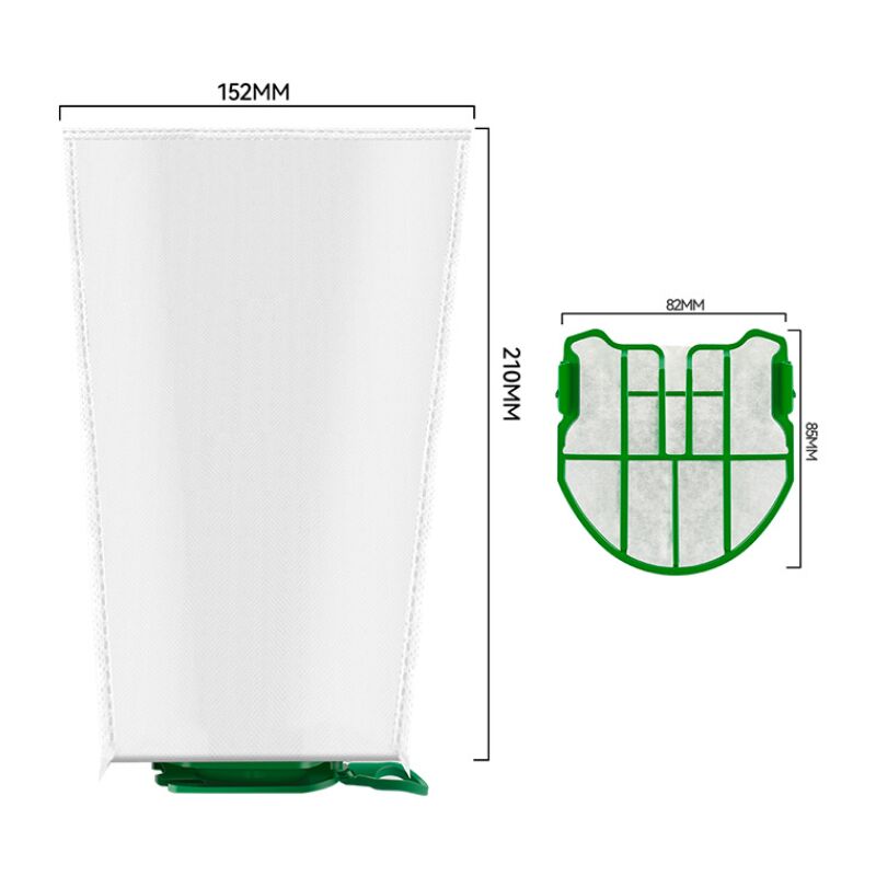 12 Sacs d'Aspirateur pour Vorwerk FP100/VB100, Sac à Poussière de Rechange Kit Sac Aspirateur Compatible avec 4 Filtres Moteur