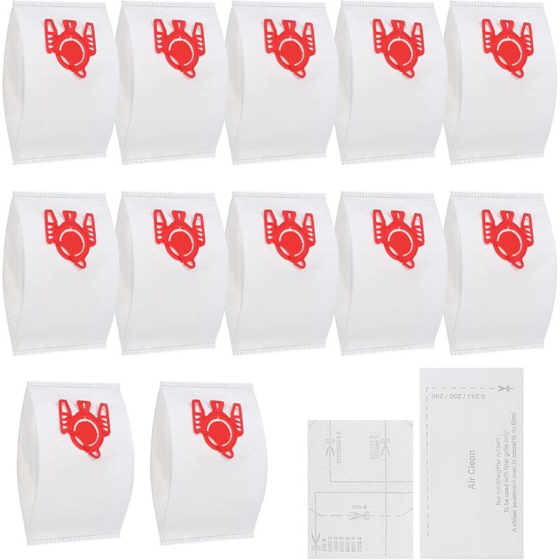 12 Sacs pour Aspirateur Miele Complete C1 Compact C1/C2 FJM série S2 S3 S4 S5 S6 S7 avec 2 microfiltres