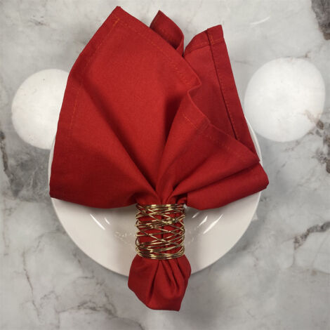 12 serviettes en coton, 40 x 40 cm, adaptées à la maison, aux mariages, aux fêtes, aux tables de style occidental et à la décoration, blanches.