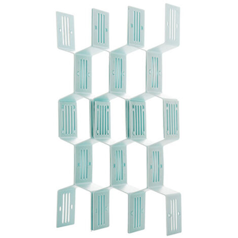 12 Sheet Underwear Separator Drawer Organizer Storage Divider Organizer for Belt Scarf Socks Light Blue