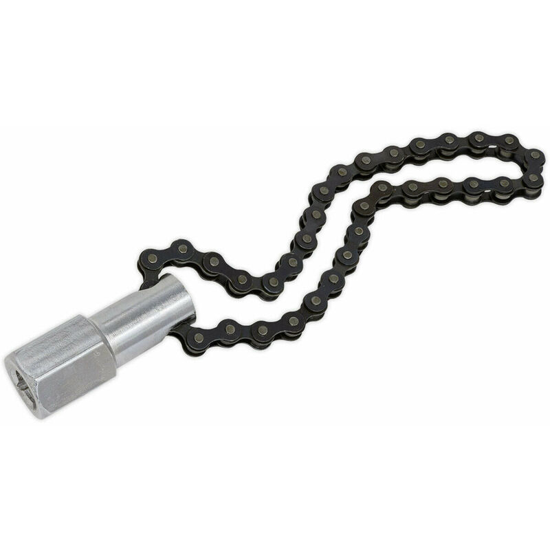 1/2' Sq Drive Oil Filter Chain Wrench - 135mm Capacity - Heavy Duty Chain