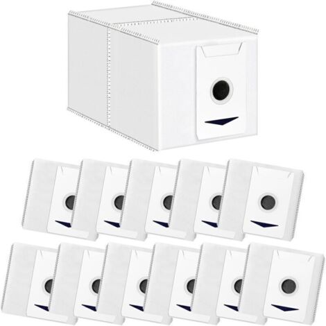 12 Staubbeutel für Ecovacs Deebot T30 Pro Omni, T30 Omni Saugroboter – Großes Fassungsvermögen von 3 Litern