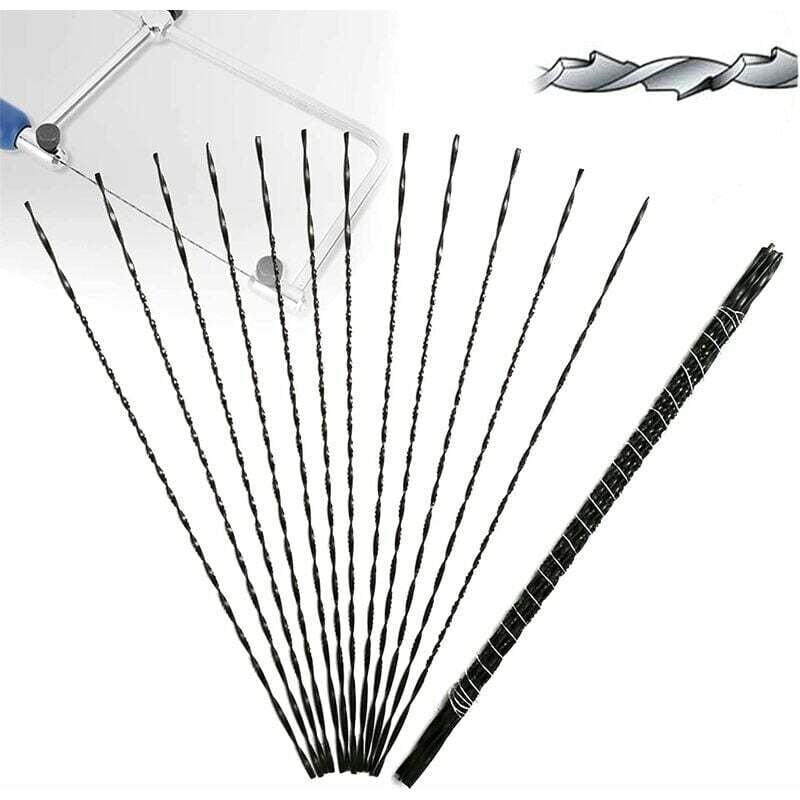 Image of 12 Stück Dekupiersägeblätter mit Spiralzähnen für Holz- und Metallsägen (2), von DEBUNS