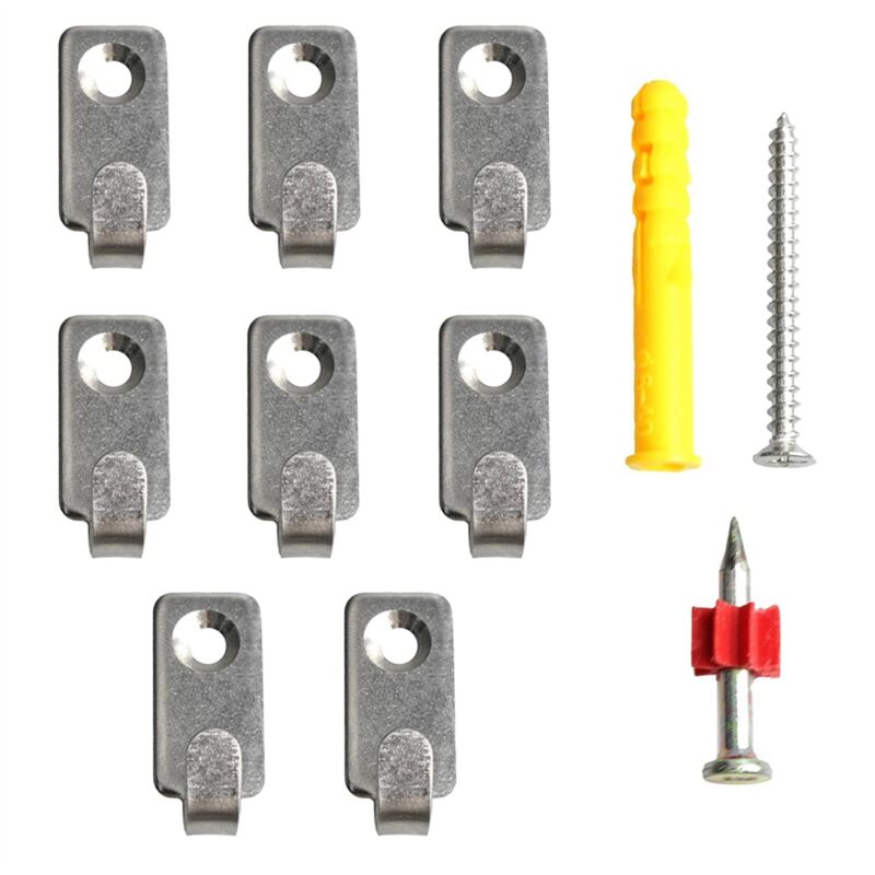 Image of 12 Stück Wandhaken, Edelstahlhaken, Hochleistungs-Aufhänger mit einem Loch, Mini-Haken in J-Form