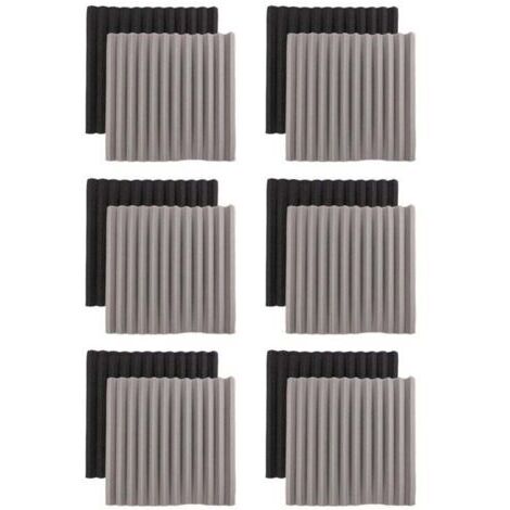 12 Stück Akustikschaumplatten, Studio-Wedge-Fliesen, akustisch, 2,5 × 30 × 30 cm