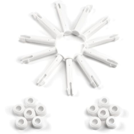 12 Stück Kunststoffstift, Intex-Schwimmbad-Ersatzteile, Kunststoff-Schwimmbadstift, für die meisten Rahmenpools – rechteckiger/runder Pool (6 cm)