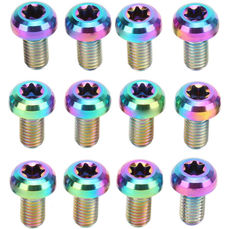 12 Stück M5x10mm T25 Fahrradbremsscheibenschrauben aus Titanlegierung