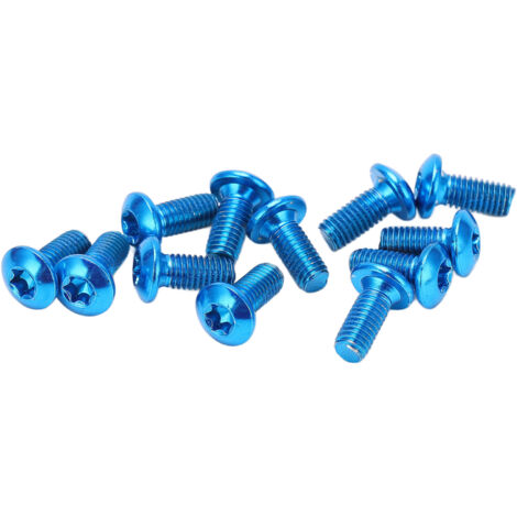 12 Stück M5x11,5 mm Fahrradbremsscheibenschrauben – Aluminiumschrauben für Mountainbikes, Blau, Set