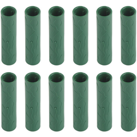 12 Stück Verbindungsrohre für Rankgitter, Kletterpflanzen, Stützpfähle, Verbinder, 11 mm Innendurchmesser