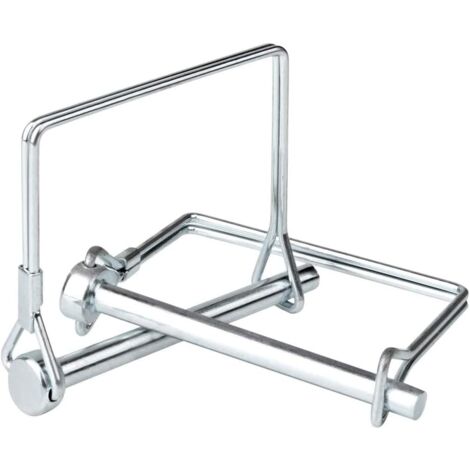 12 Stück Vierkant-Sicherungsstift 5/16 Zoll (8 mm), hochwertiger, verzinkter Kohlenstoffstahl, automatischer Sicherheits-Sicherungsstift für Traktor, Landwirtschaft, Rasen, Garten