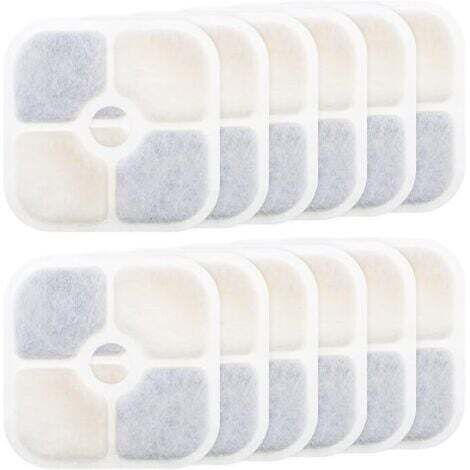 12 Stück Wasserbrunnenfilter, für Catit PIXI 43717, Aktivkohlefilter, Hohe Qualität - Nachfüllpackung - Brunnenfilter für Haustiere - Katzenbrunnen - Hundebrunnen