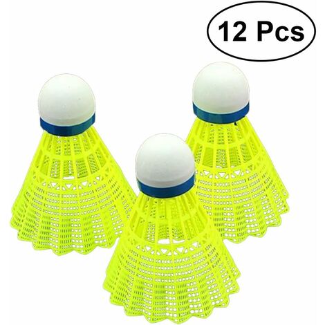 12 Stück bunte Kunststoff Badminton Ball Federbälle Sport Training Sport G ~LTR1 
