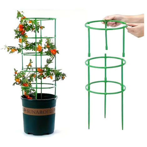 12 supports plantes en plastique pots XL1