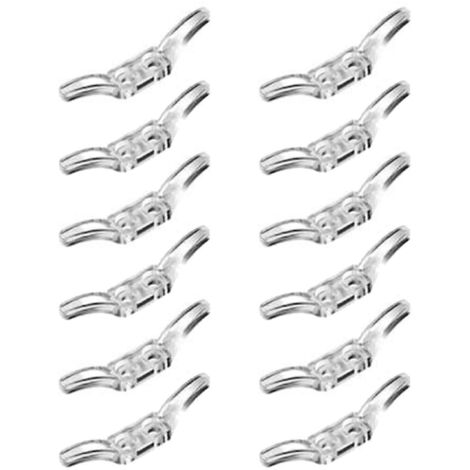 12 taquets transparents pour stores et rideaux, pour une position stable et bien rangée.