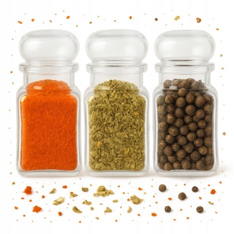 12 tarros herm茅ticos para especias de 150 ml con tapa para regalo de boda