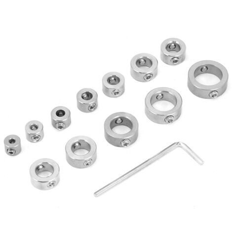 12-teiliger Bohrtiefeneinstellring, Tiefenanschlag aus Edelstahl 3–16 mm