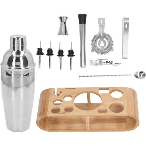 12-teiliges Barkeeper-Set aus Edelstahl, 750 ml auslaufsicherer und leicht zu reinigender Cocktailshaker