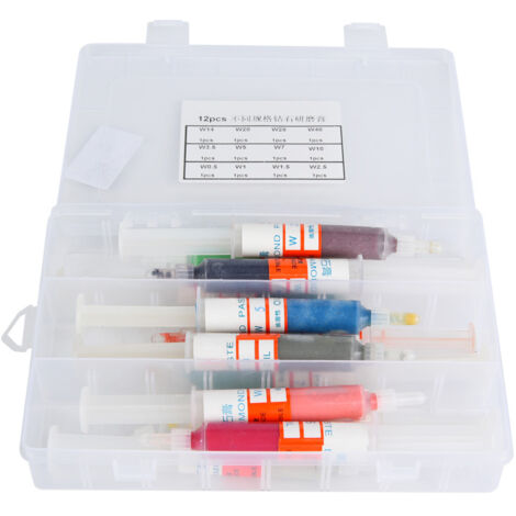 12-teiliges Polierset – Diamantpaste, Harzwachs, Aufbewahrungsbox