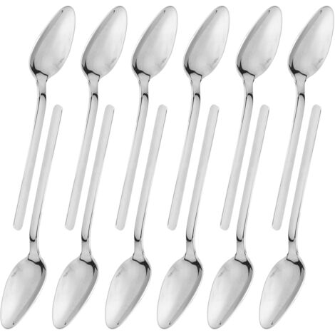 12-teiliges Set dicker Kaffeelöffel aus hochglanzpoliertem Edelstahl 316, Dessert-Geschenkset J13421/04