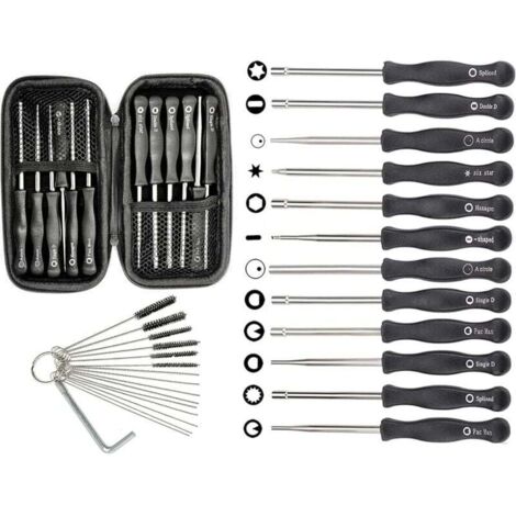 12-teiliges Vergaser-Einstellwerkzeugset und Tragetasche für kleine 2-Takt-Motoren für Poulan-, Husqvarna-, STIHL- und Echo-Trimmer-Kettensägen