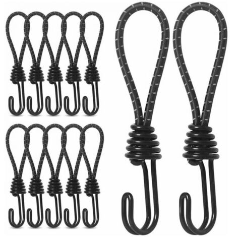 12 tensores universales para lonas con correas elásticas, soporte para lonas, goma para lonas, tensor de goma