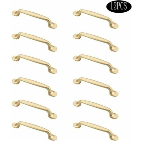 12 tiradores dorados para muebles, tiradores dorados para armarios de cocina, tiradores para cajones, tiradores para cajones de dormitorio, tiradores dorados para puertas de armarios de cocina, armari
